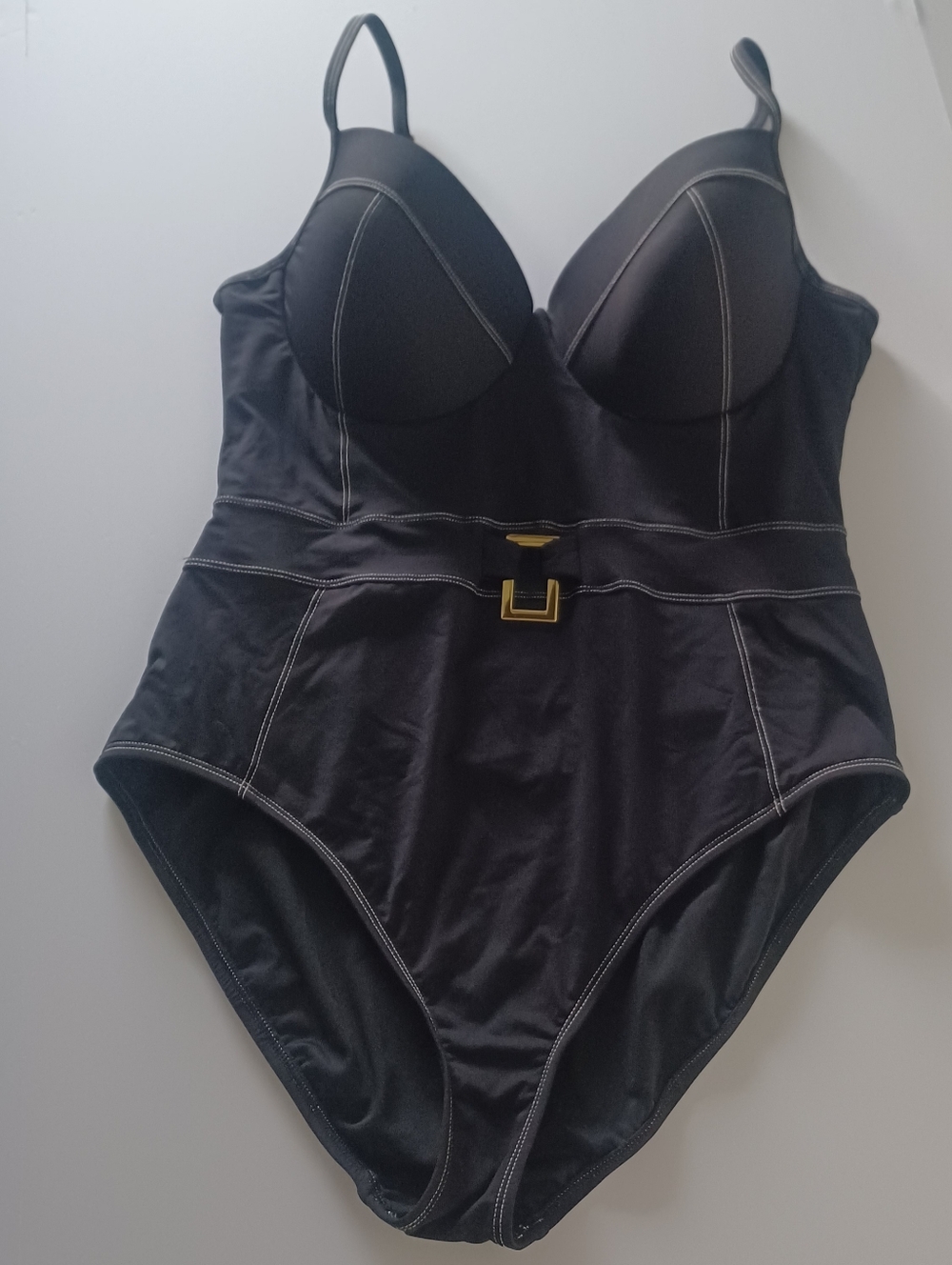 Bleu Rod Beattie 1pc Swimsuit Sz 14 A Fine Line Belted - Picture 2 of 8